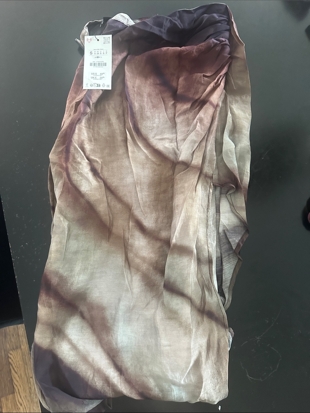 WOMENS PRINTED KNOTTED PAREO SKIRT FROM ZARA